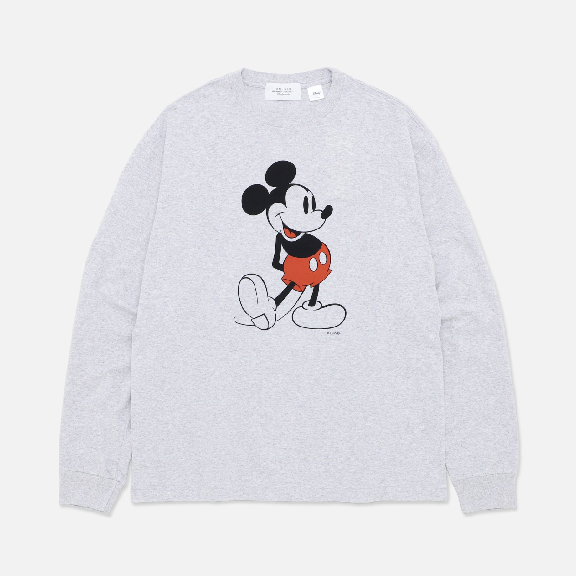 MICKEY PRINT LONG SLEEVE TEE（GRAY）