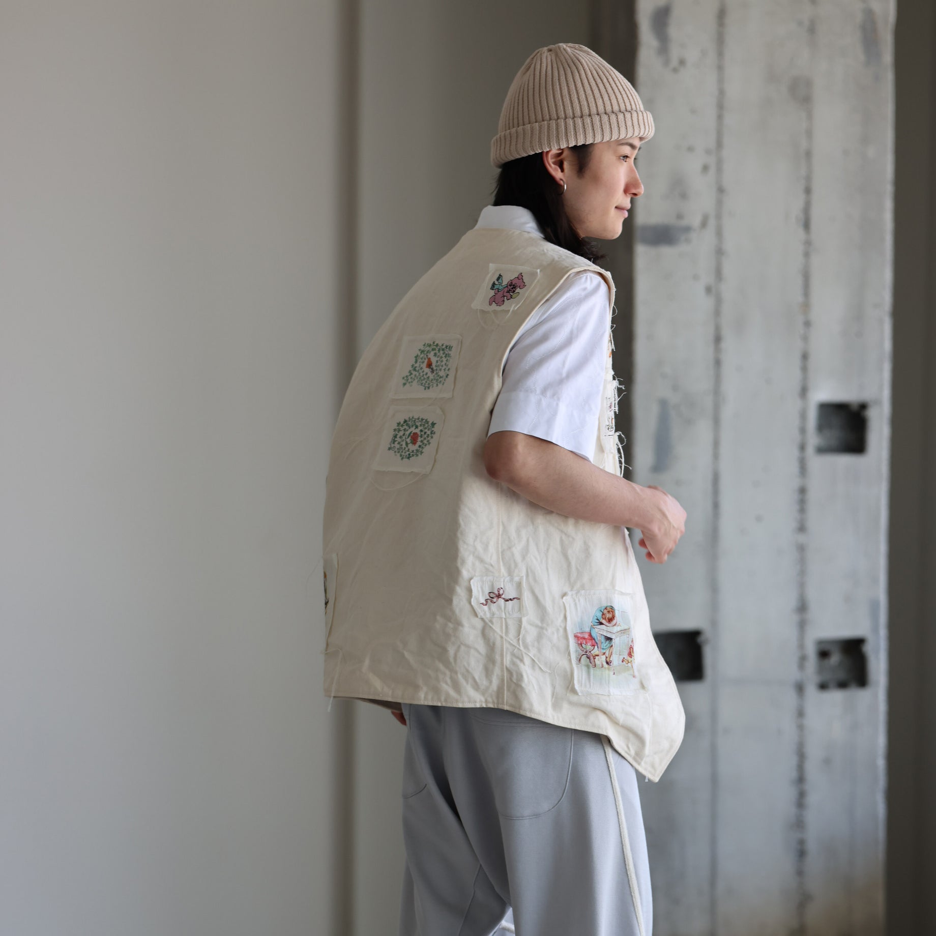DENIM VEST （IVORY）
