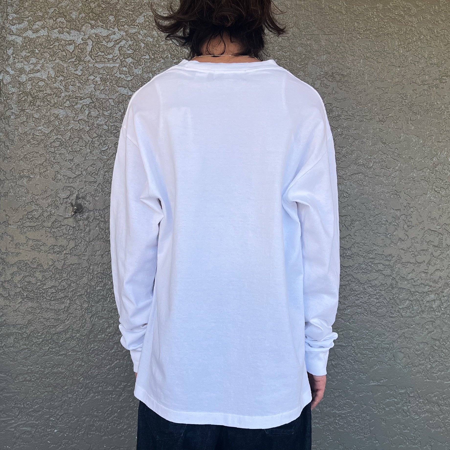 MICKEY PRINT LONG SLEEVE TEE（WHITE）