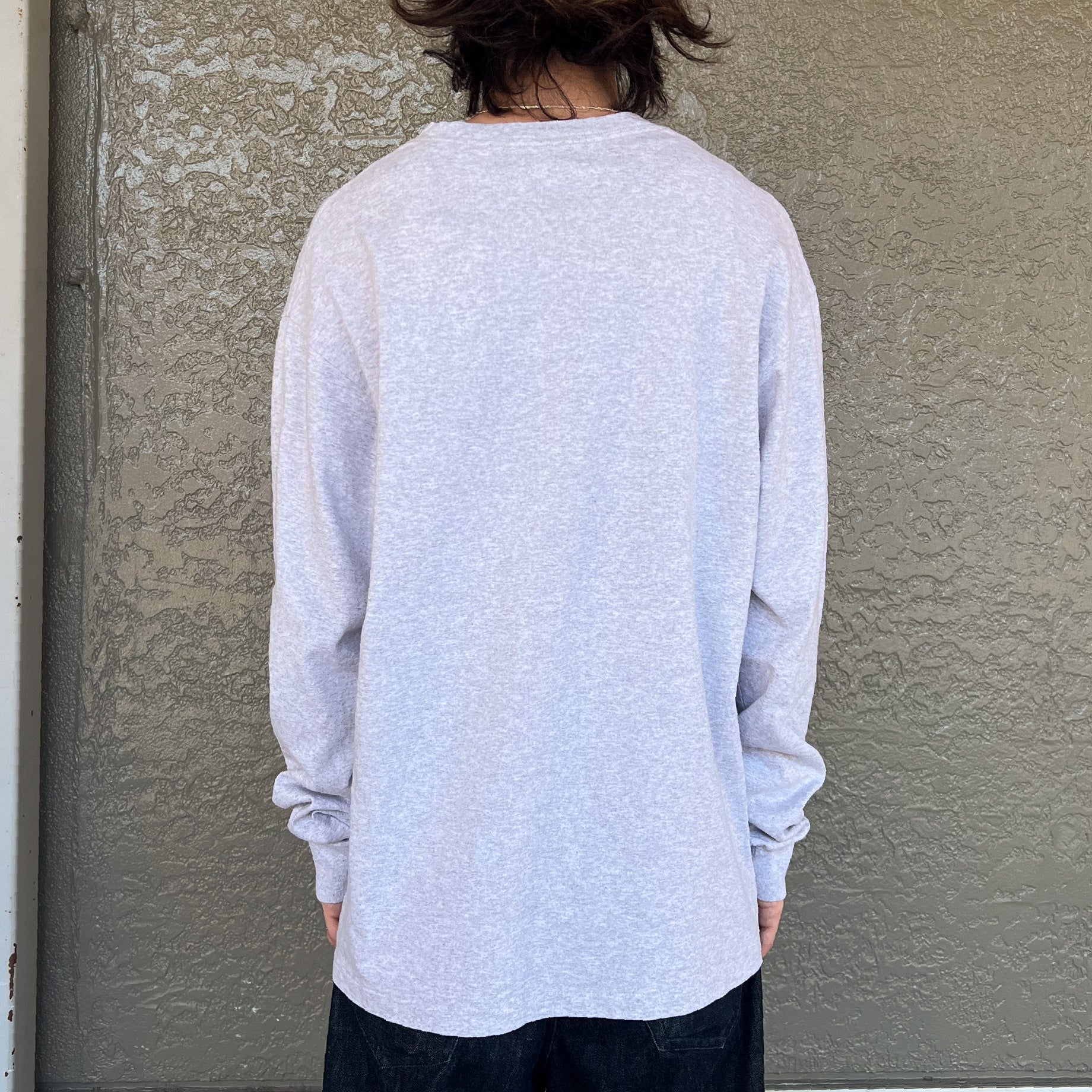 MICKEY PRINT LONG SLEEVE TEE（GRAY）