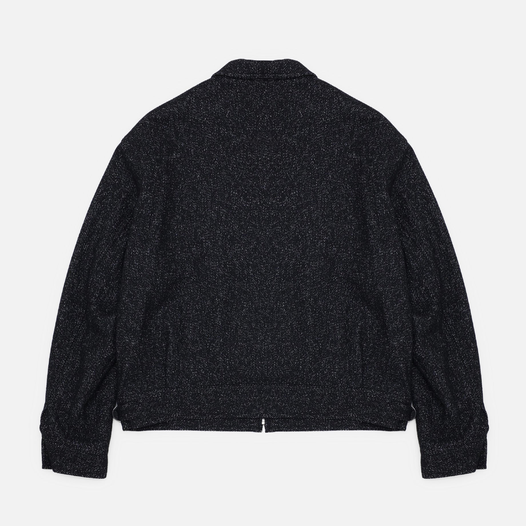 WOOL SILK - ZIP UP BLOUSON（BLACK）