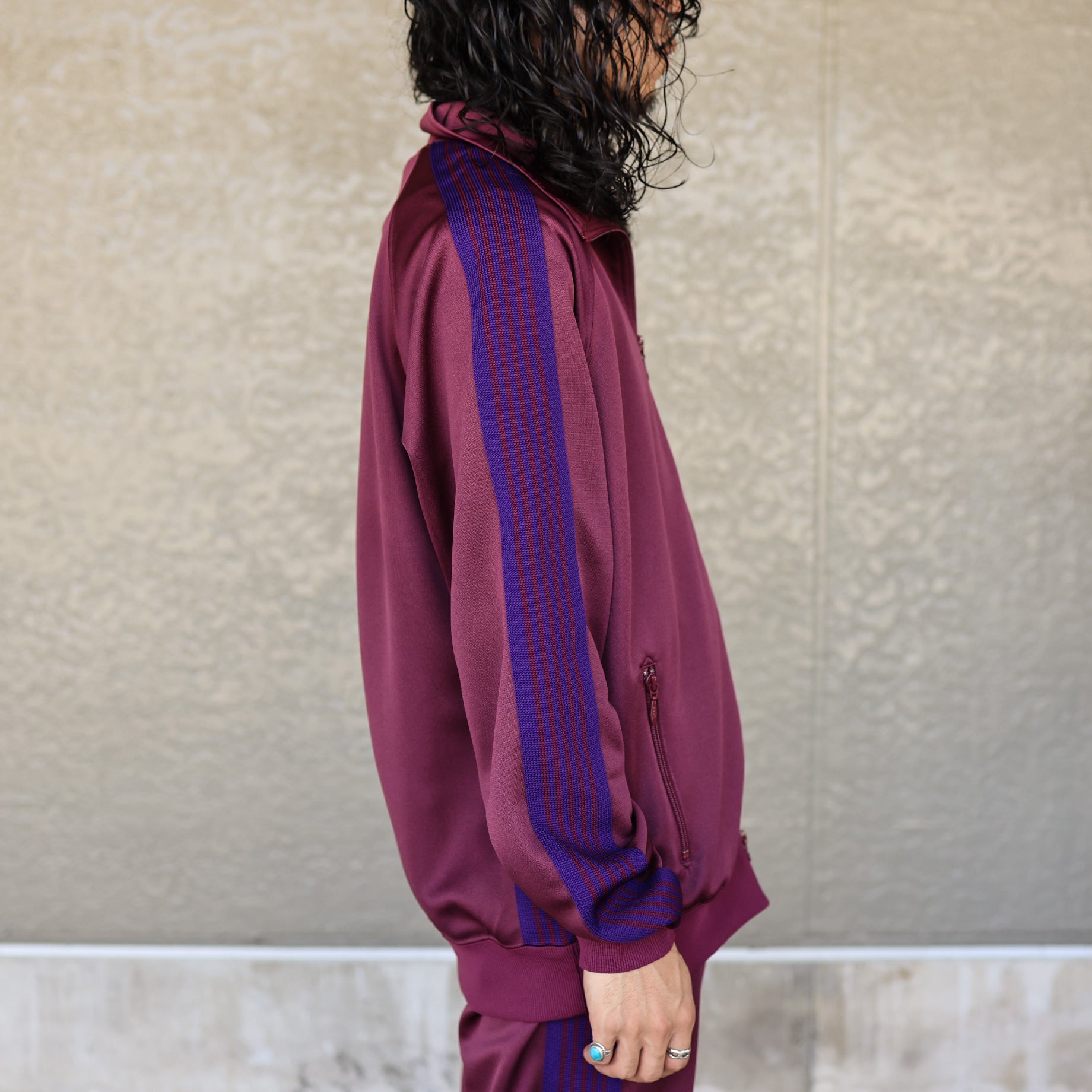 TRACK JACKET - POLY SMOOTH（WINE）