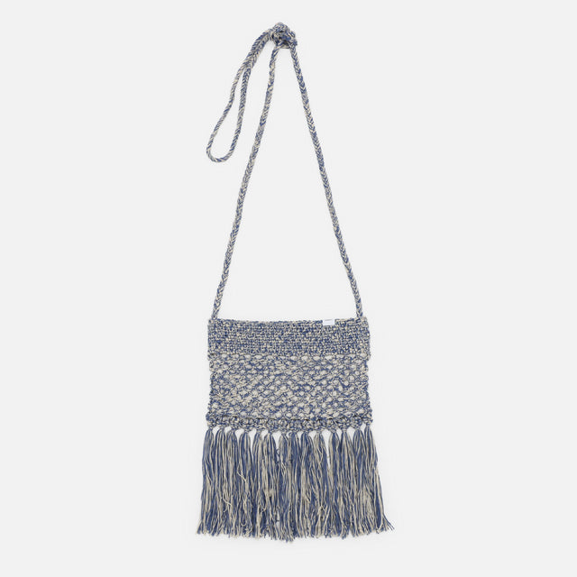 COTTON KNIT BAG SMALL（NAVY＆BEIGE）
