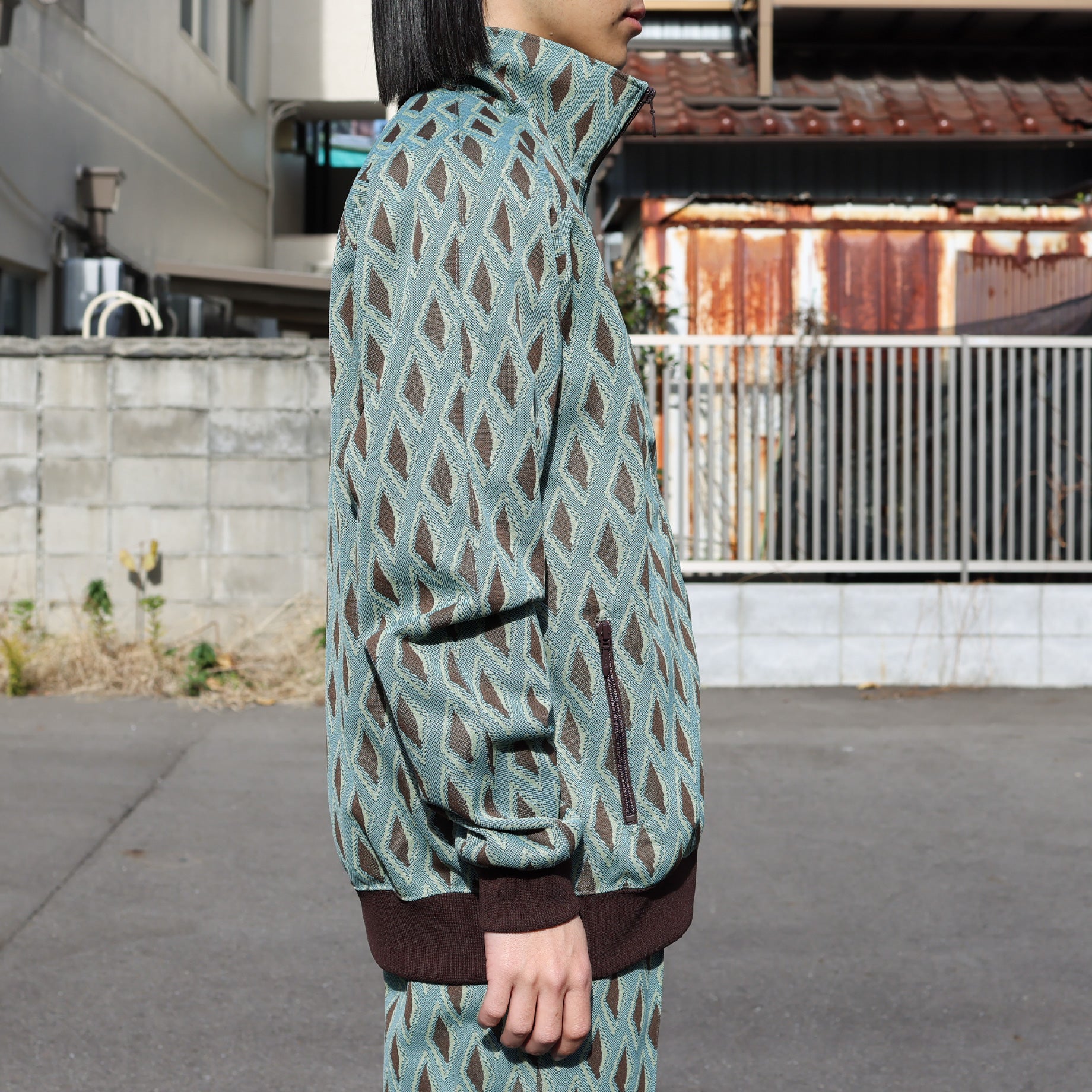 TRACK JACKET - POLY JQ.（TURQUOISE）