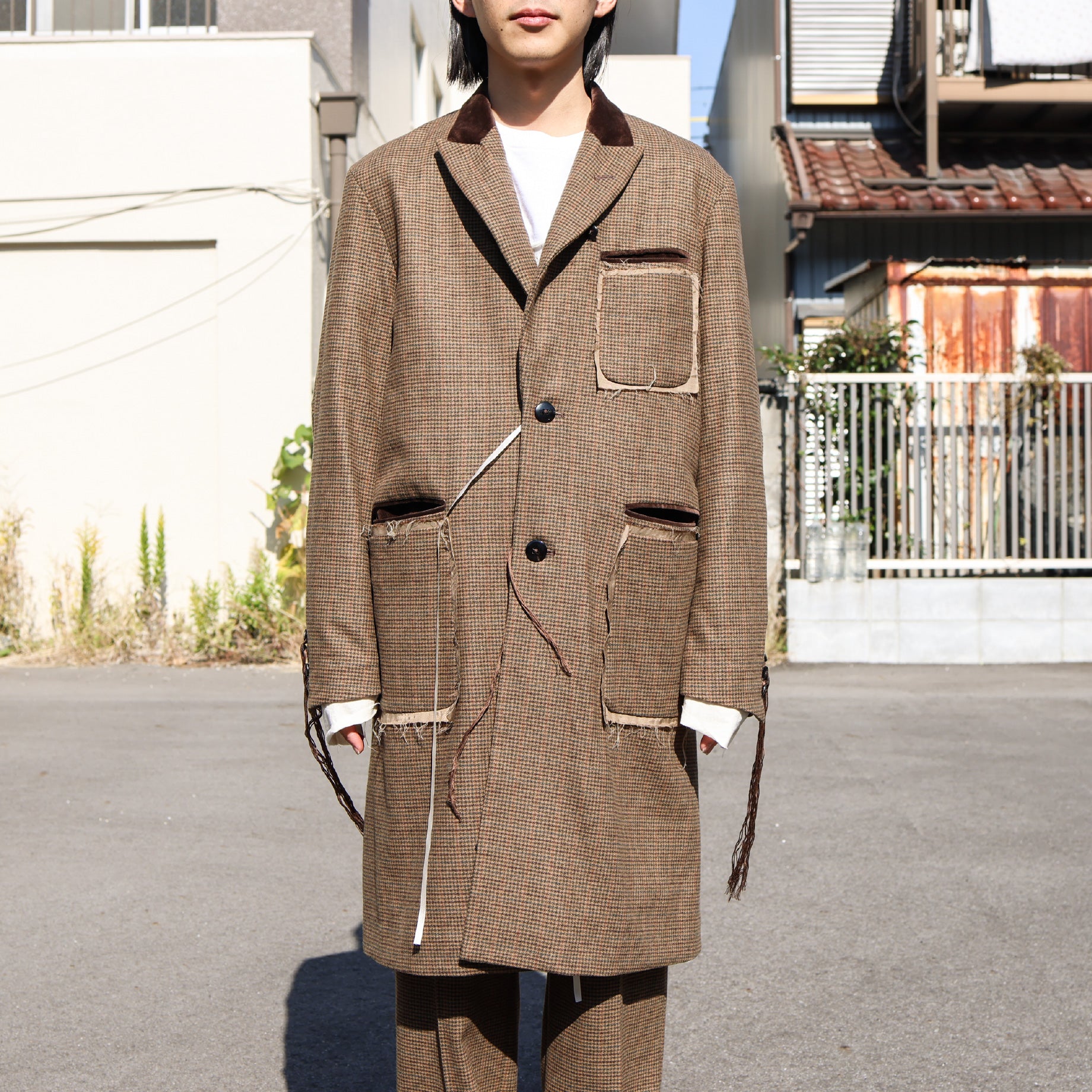 STOLE CHESTER COAT（BROWN CHECK） – UNEVEN HUB STORE｜想像を超える
