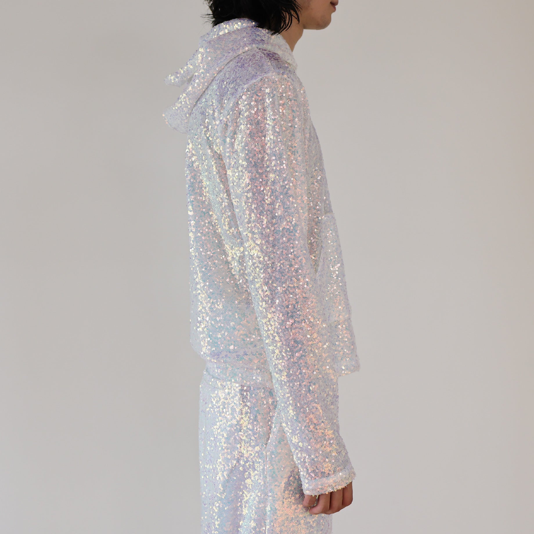 SEQUINS HOODIE（PEARL）