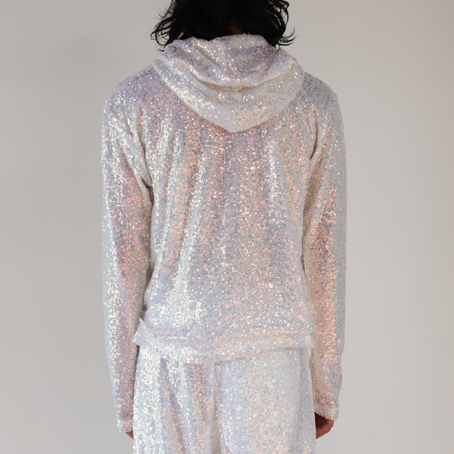 SEQUINS HOODIE（PEARL）