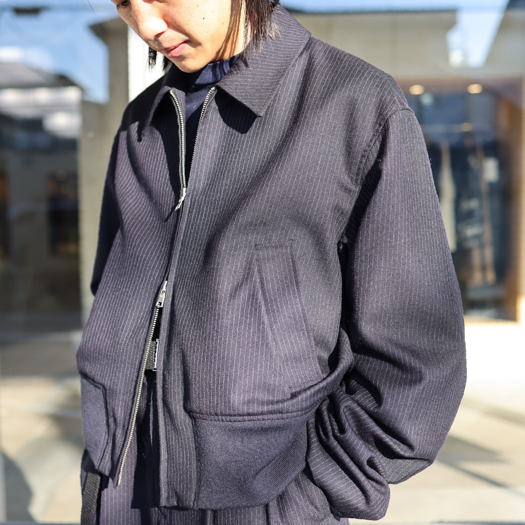 stein wool zip jacket 19aw navy - ジャケット/アウター