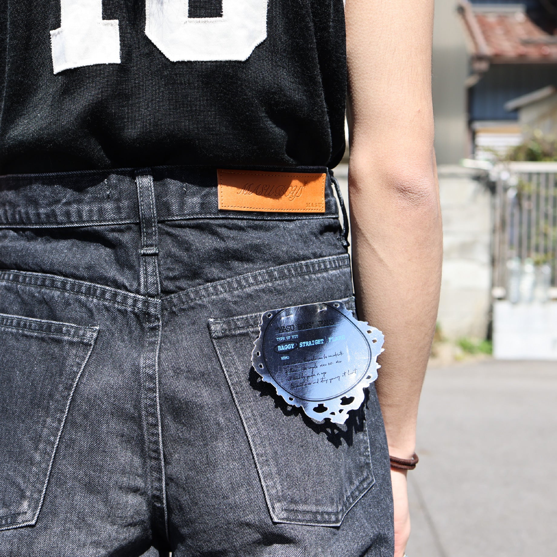 “MASUBOYS” BAGGY JEANS KEYHOLDER（FADED BLACK）