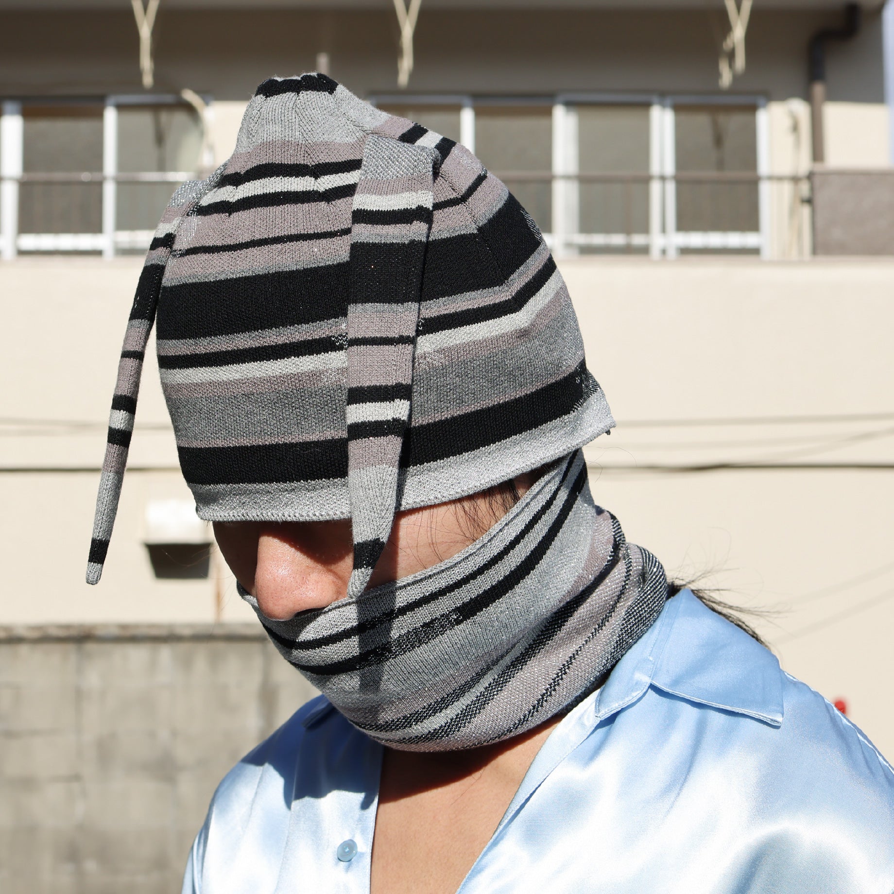 MULTI STRIPE BALACLAVA（BLACK）