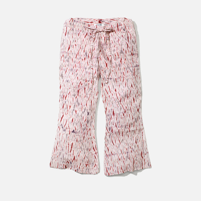 “MOKUME” LARGE FLARE SIDE DRAW PANTS（BLOODY RED）
