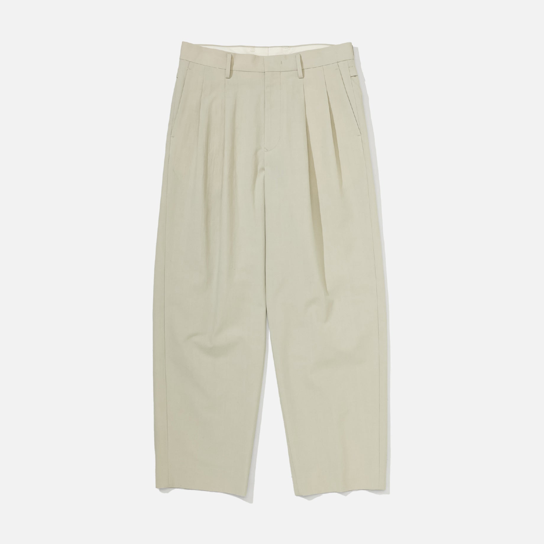 COTTON WEATHER - 2 TUCK PANTS（L.BEIGE）