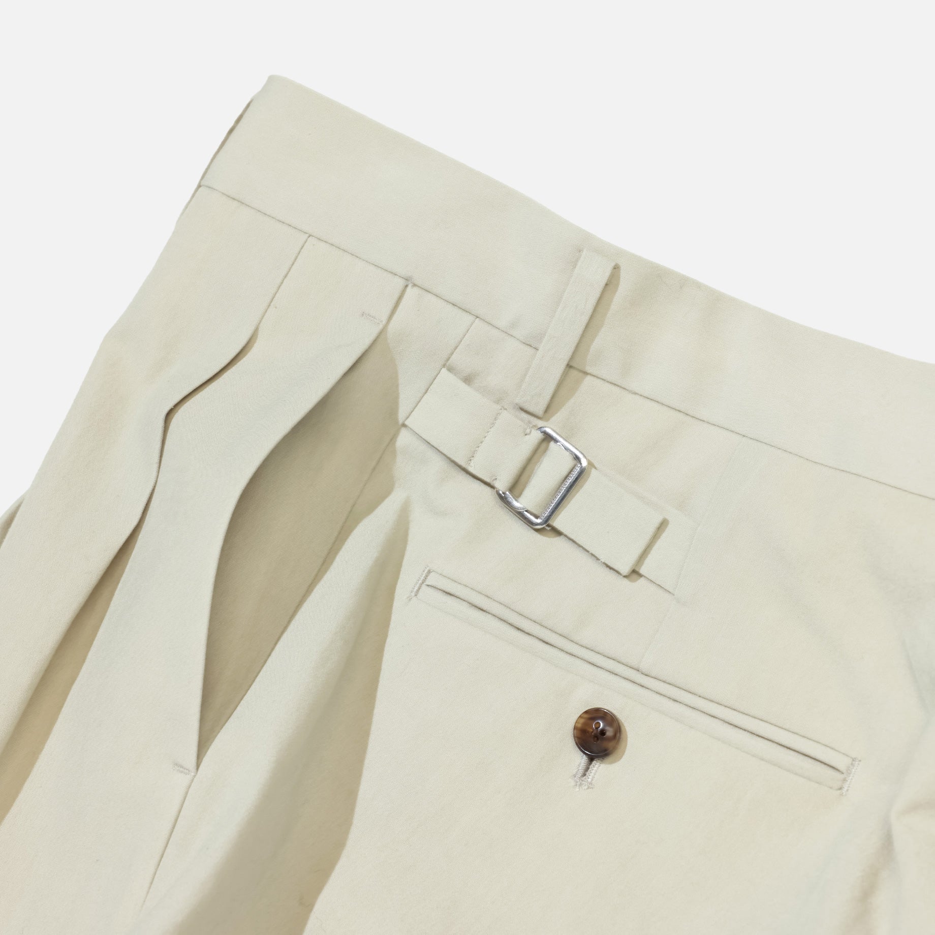 COTTON WEATHER - 2 TUCK PANTS（L.BEIGE）