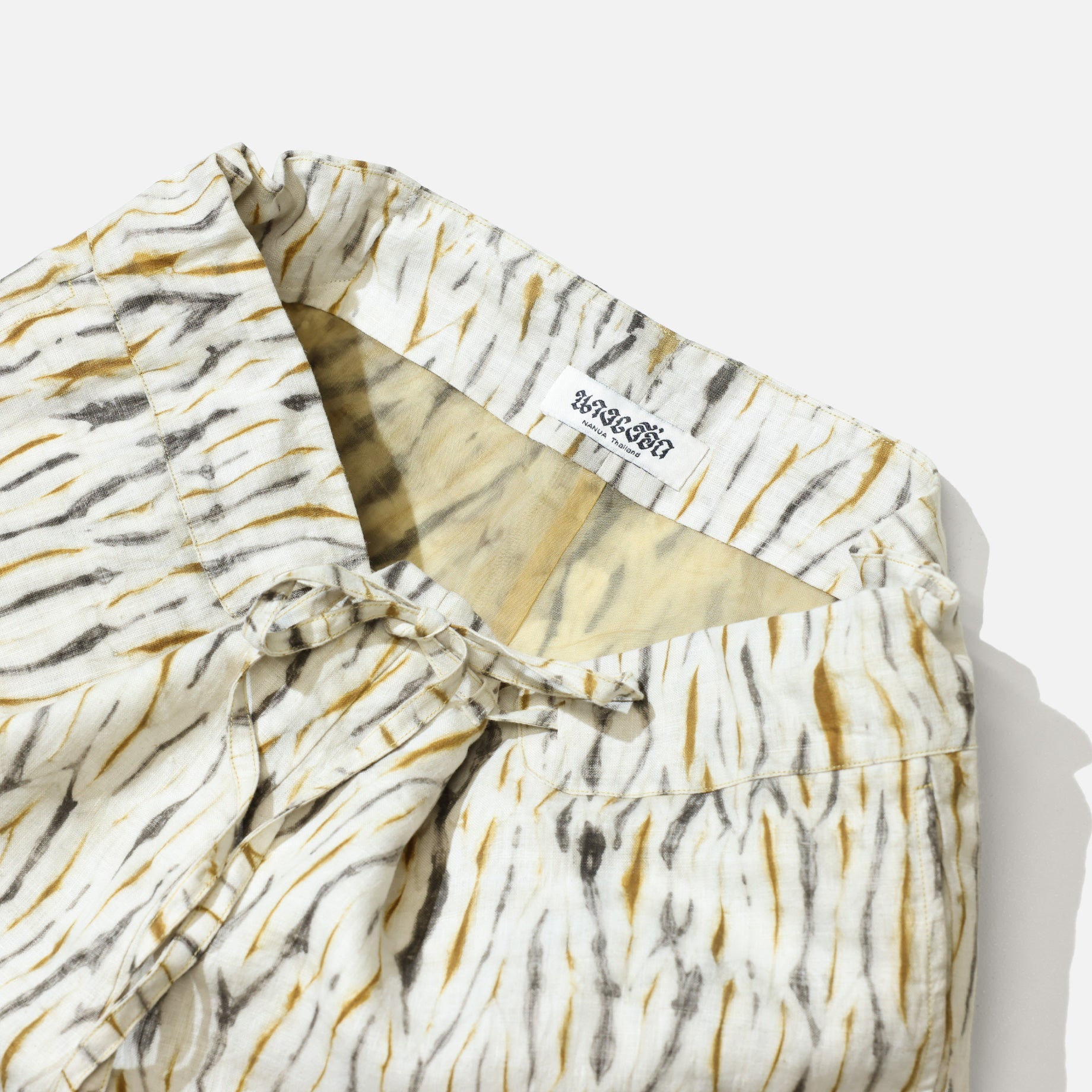 “MOKUME” LARGE FLARE SIDE DRAW PANTS（ACID YELLOEW）