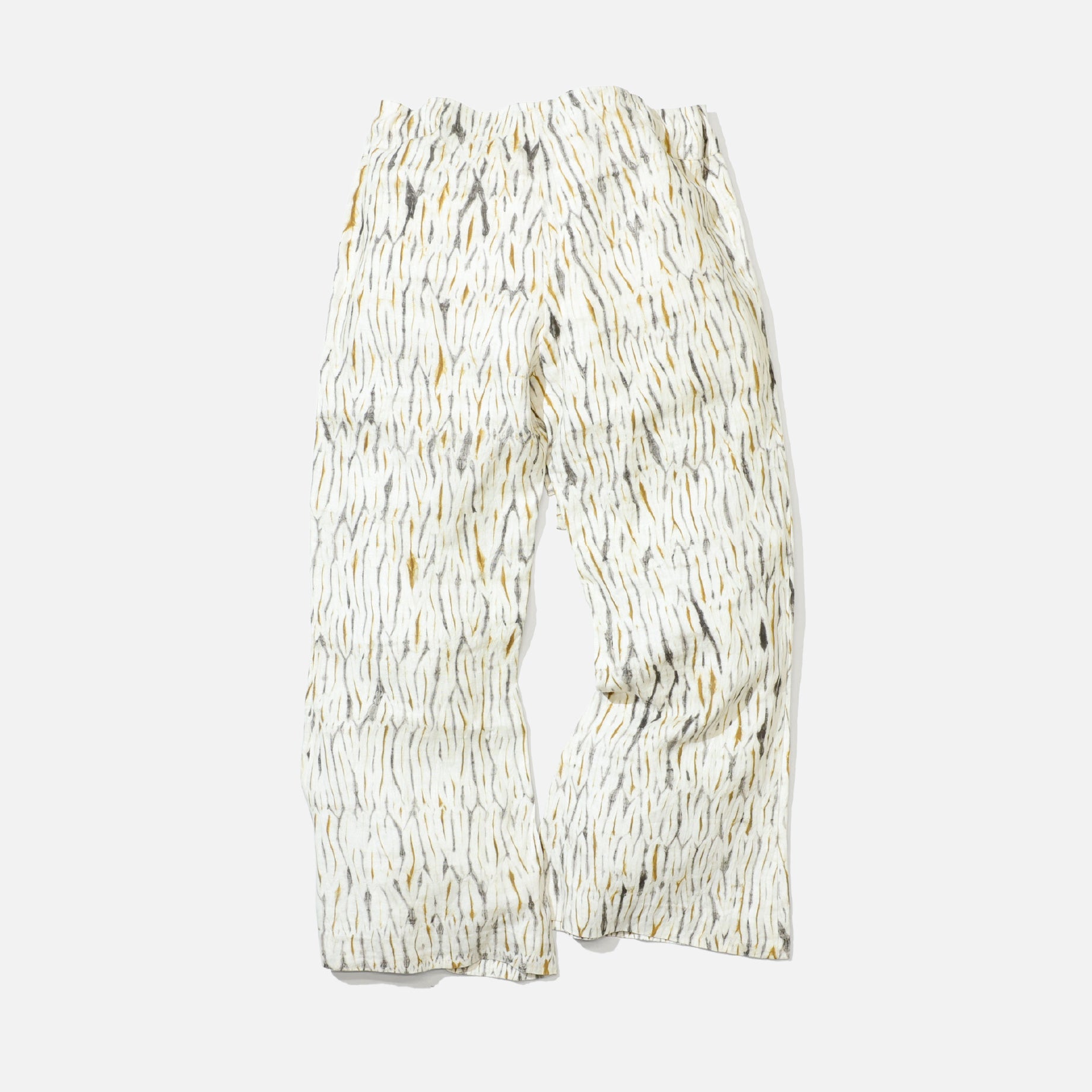 “MOKUME” LARGE FLARE SIDE DRAW PANTS（ACID YELLOEW）