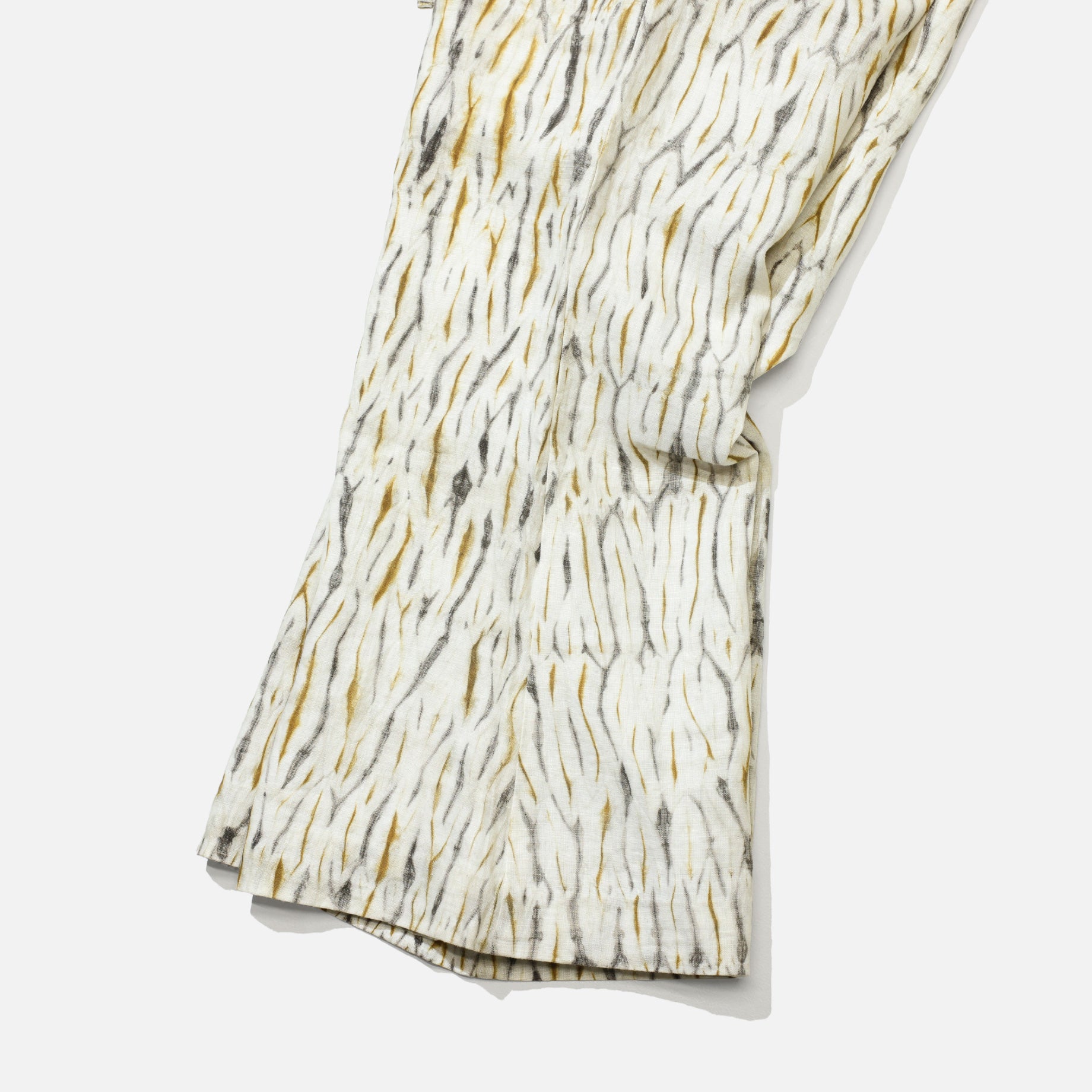 “MOKUME” LARGE FLARE SIDE DRAW PANTS（ACID YELLOEW）