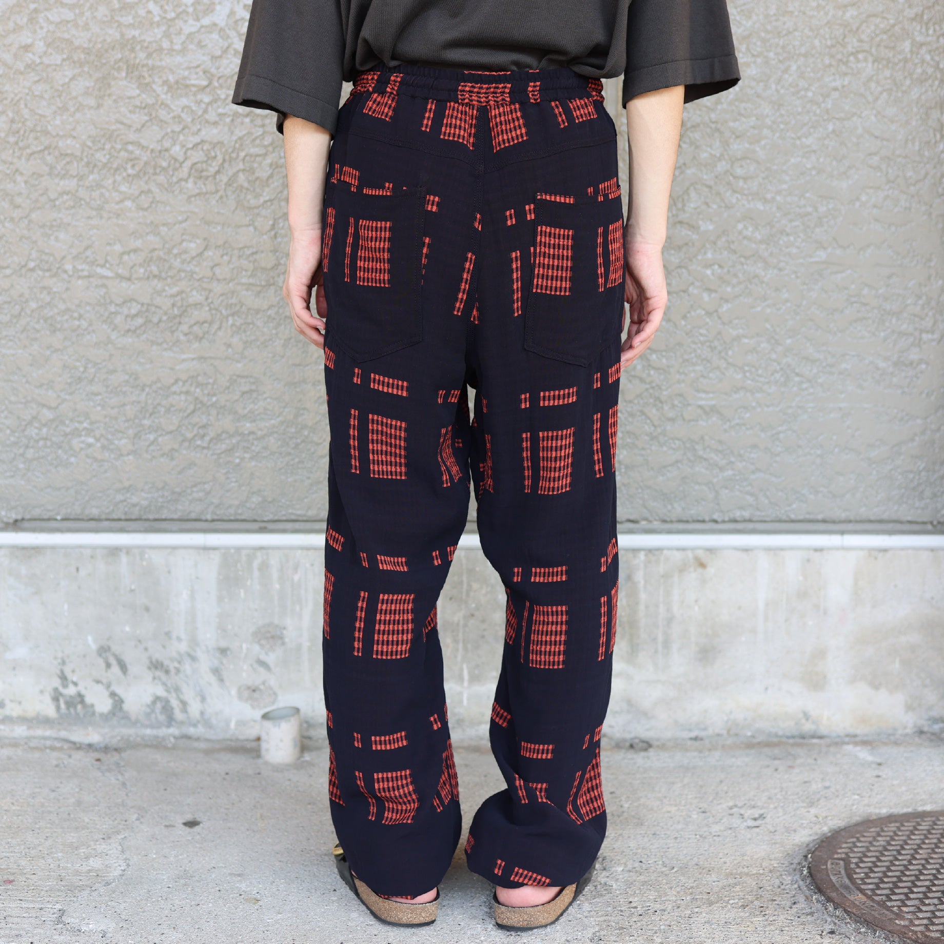 SAMUE PANT - GINGHAM PLAID JQ.（NAVY）