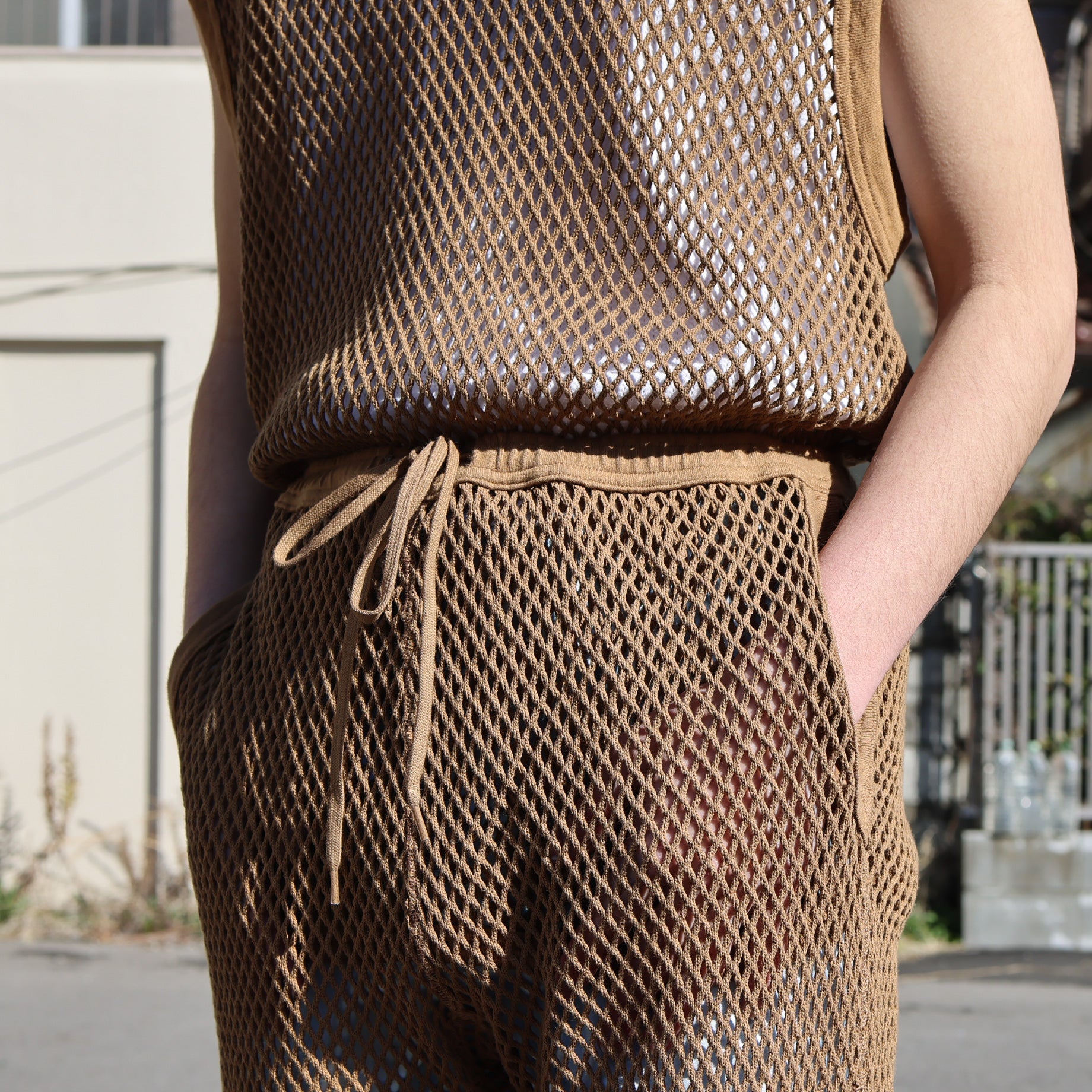 MESH PANTS（BROWN）