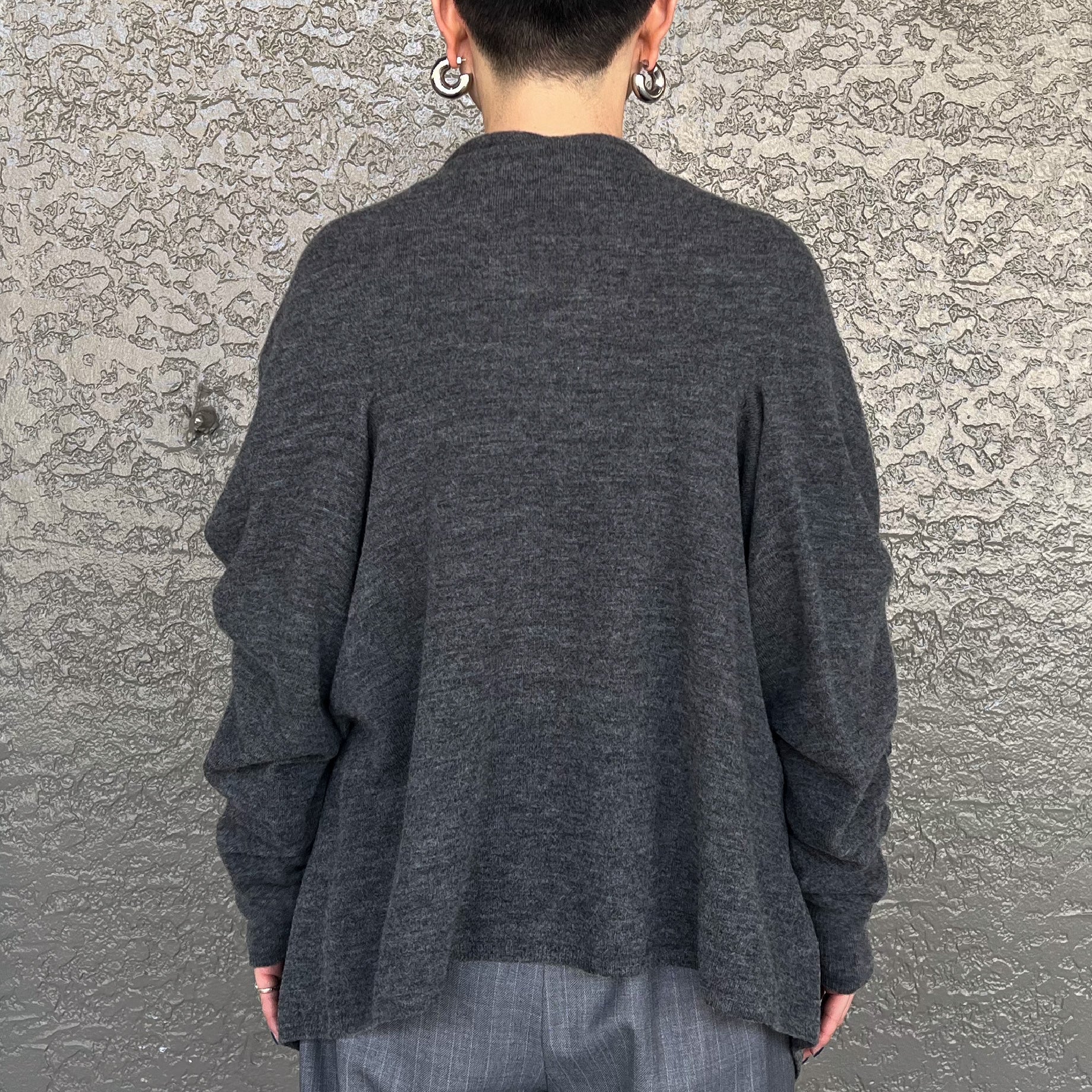 KNOT CARDIGAN - BOILED KNIT（H.GREY）