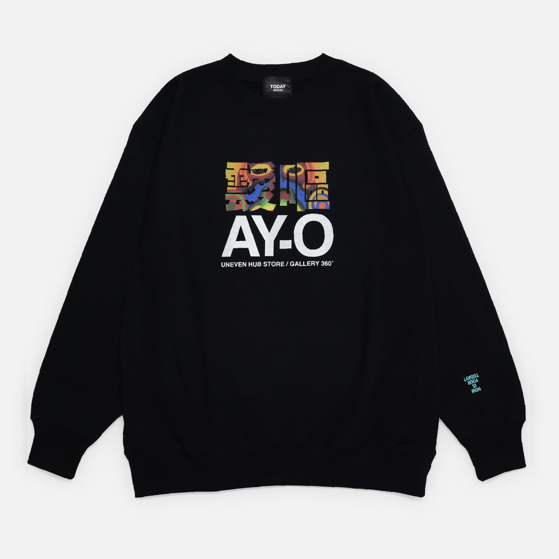AY-O FLUX Crew Neck Sweat Shirt（BLACK）