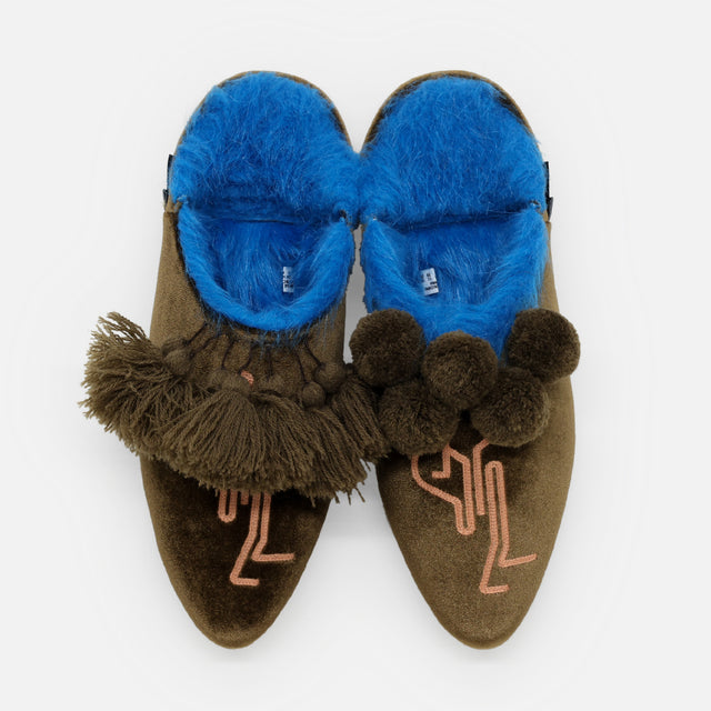 BABOUCHE VELVET（BROWN）