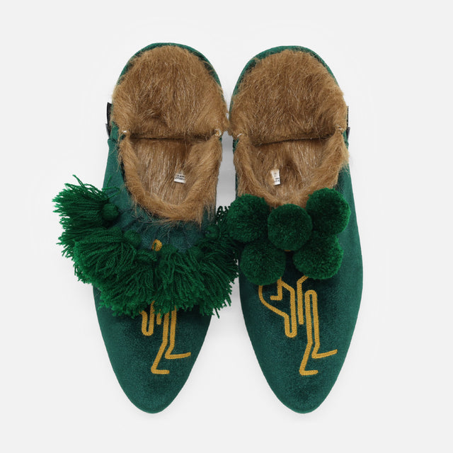 BABOUCHE VELVET（GREEN）