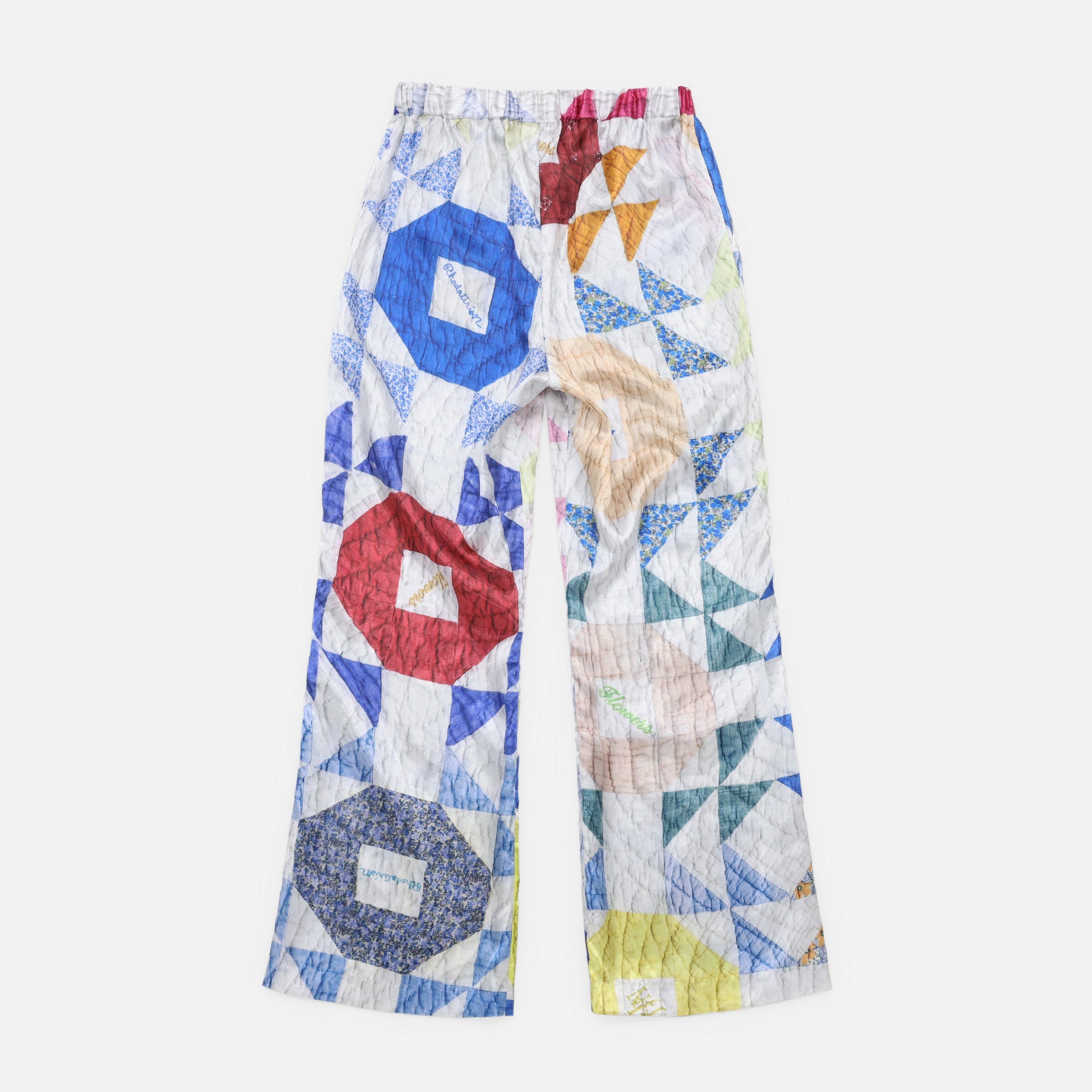 DRAWSTRING PANT SATEEN PRINTED PATCHWORK | www.piazzagrande.it