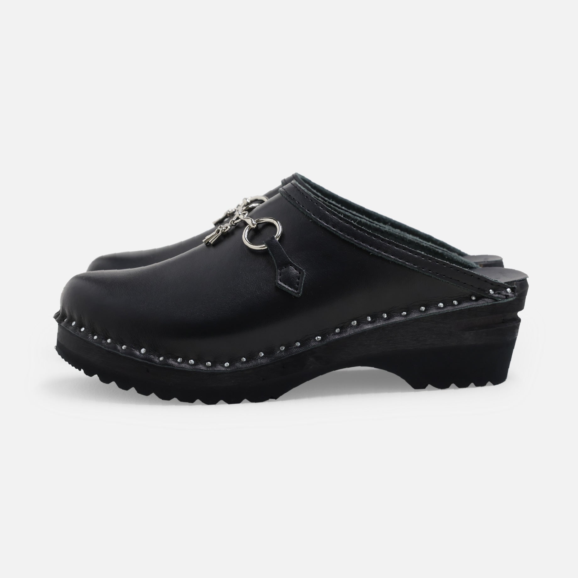 SWEDISH CLOG - SMOOTH / BIT（BLACK）