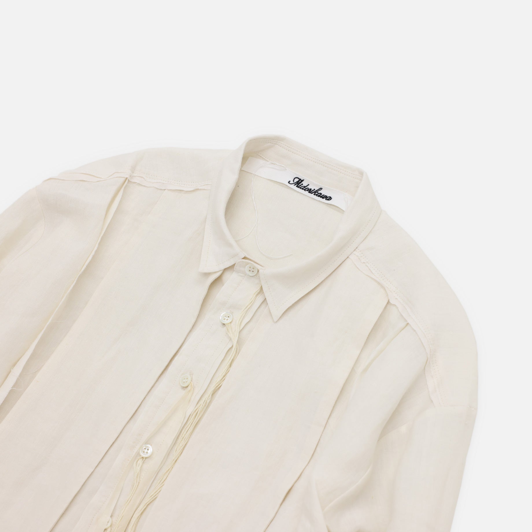 midorikawa LINEN SHIRT VEST（IVORY）23ss-