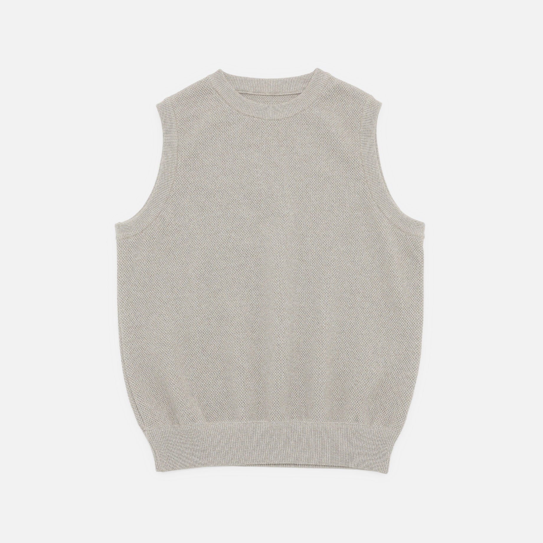 MOSS STITCH C/N VEST（BEIGE）