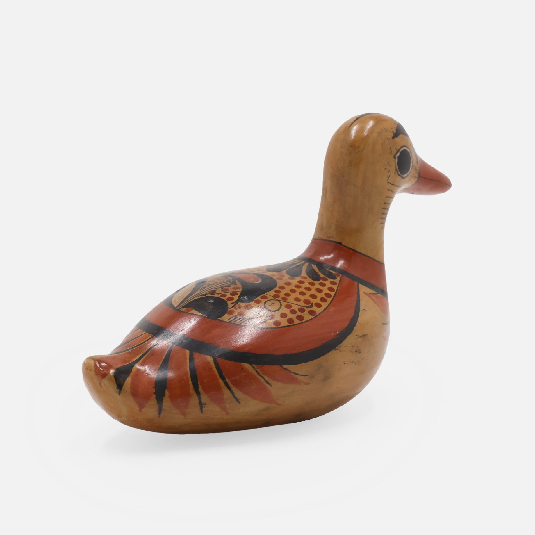 Vintage Folk Art Pottery Bird（BROWN）
