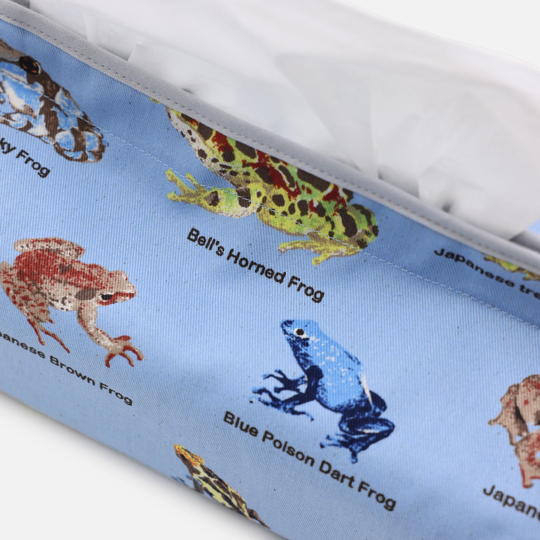 TISSUE BOX COVER（FROGS BLUE）