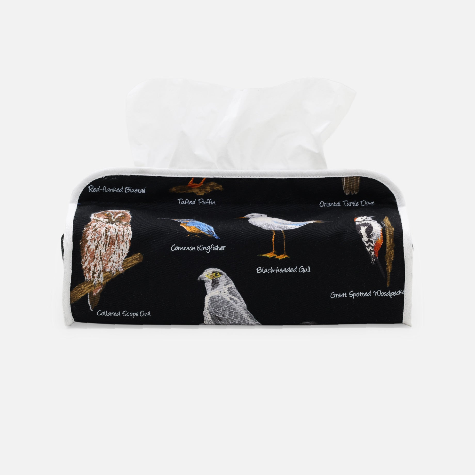 TISSUE BOX COVER（BIRDS BLACK）