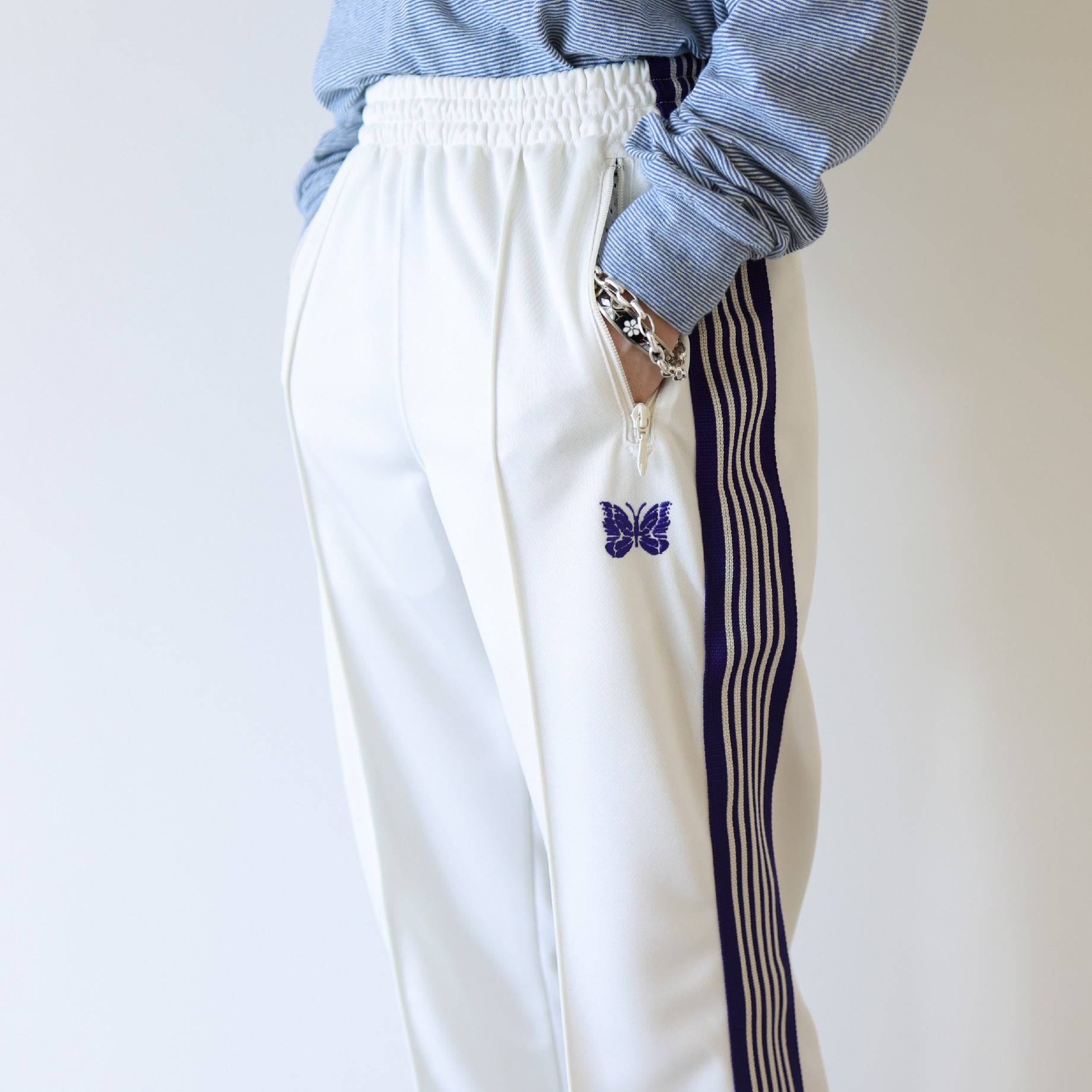 TRACK PANT - POLY SMOOTH / ICE WHT Sサイズ