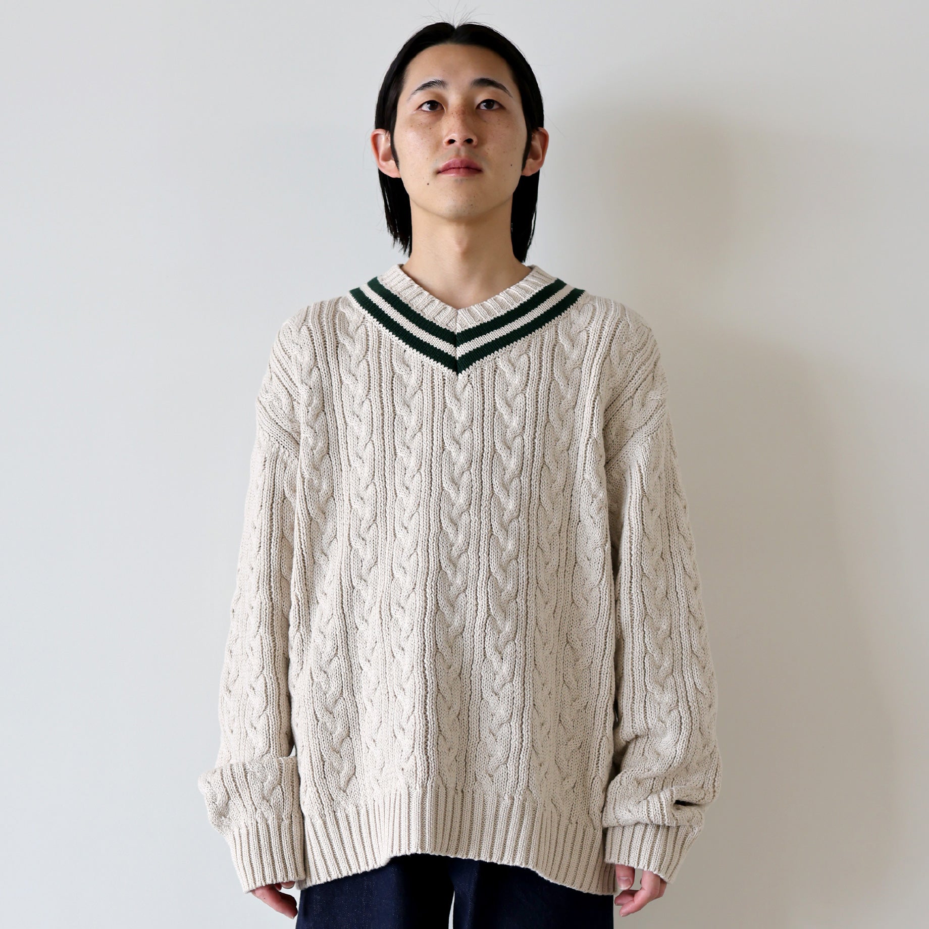CHILDEN KNIT（IVORY × D.GREEN）